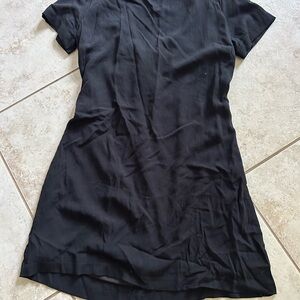 Lulu's Black Sheath Dress Short Sleeve Crew Neck